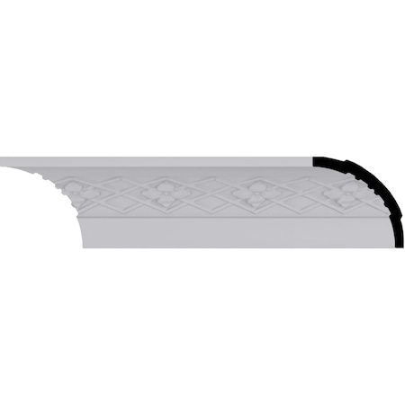 Ekena Millwork 3 1/2"H x 3 1/2"P x 5"F x 94 1/2"L, (3 3/4" Repeat), Brightton Crown Moulding MLD03X03X05BR